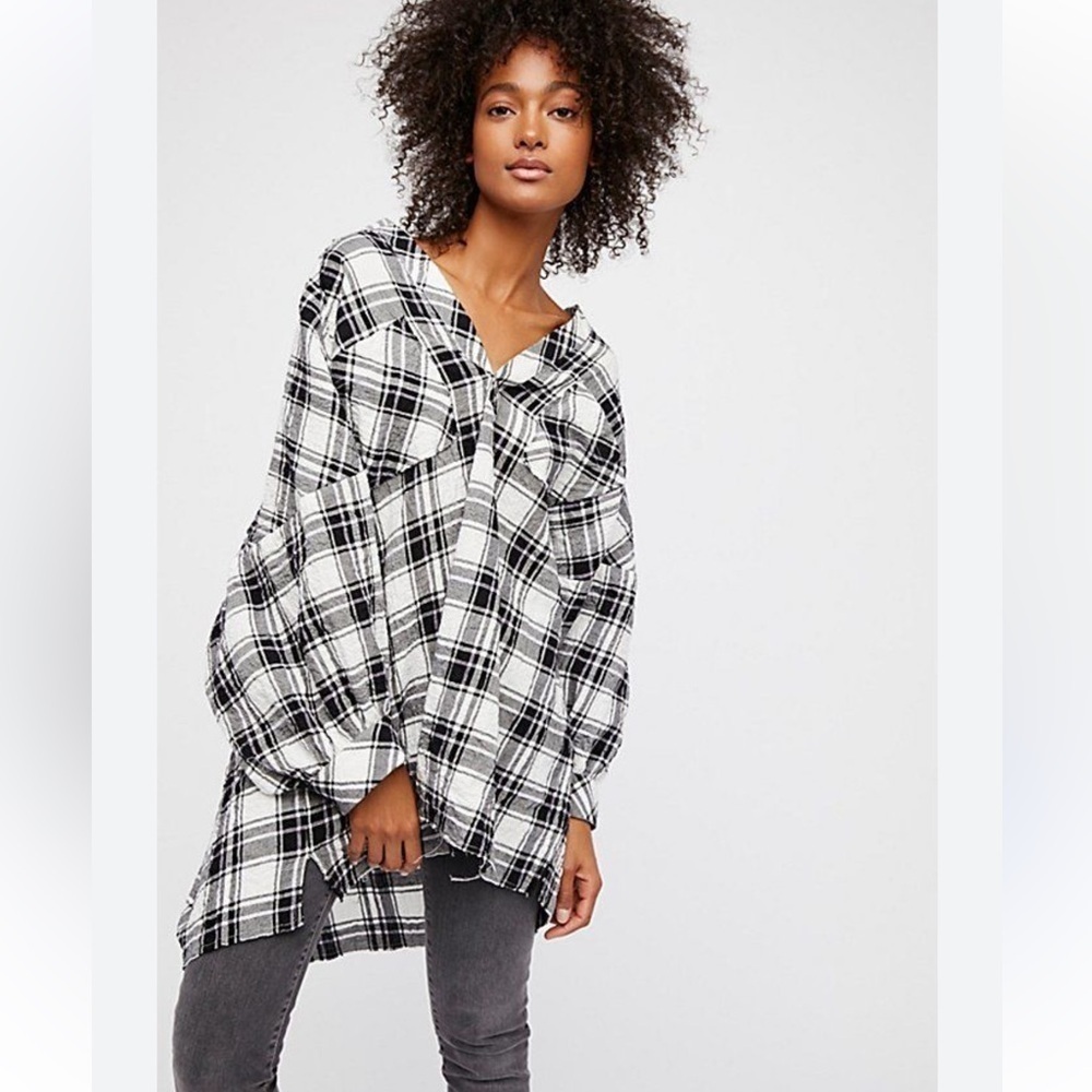 FREE PEOPLE Not Your Boyfriends Oversize Tunic size small